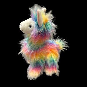 New Ganz Plush LONZO LLAMA 12" Rainbow Stuffed Alpaca Animal, Plush Kids Toy